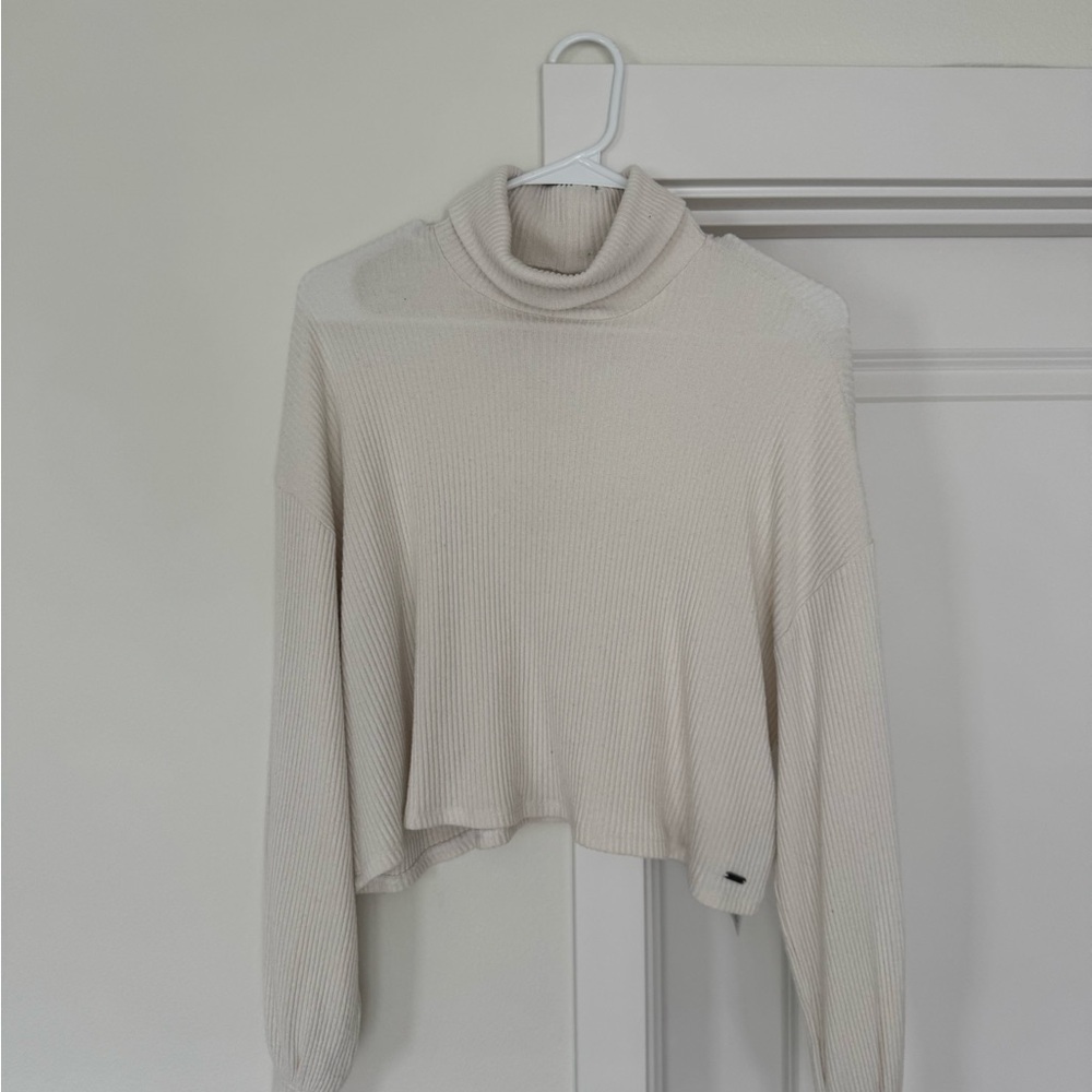Hollister Off-White Cowl Neck Sweater